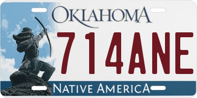 OK license plate 714ANE
