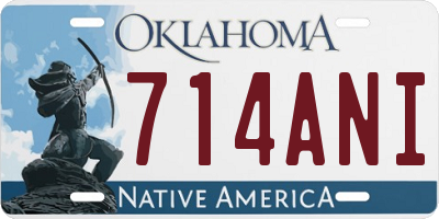 OK license plate 714ANI