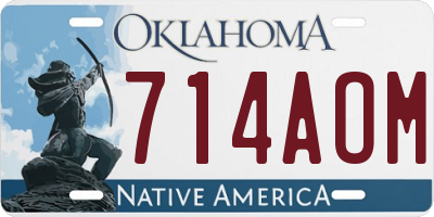 OK license plate 714AOM