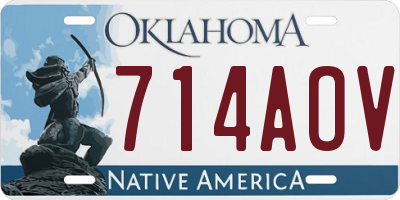 OK license plate 714AOV