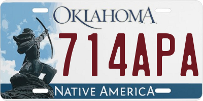 OK license plate 714APA