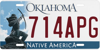 OK license plate 714APG