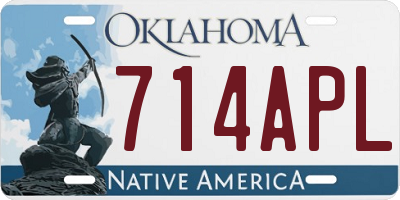 OK license plate 714APL