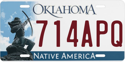 OK license plate 714APQ