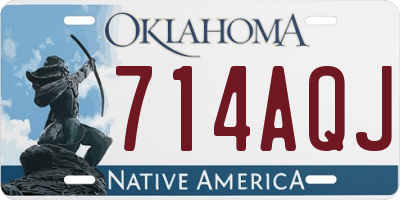 OK license plate 714AQJ