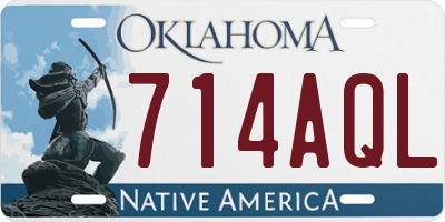 OK license plate 714AQL
