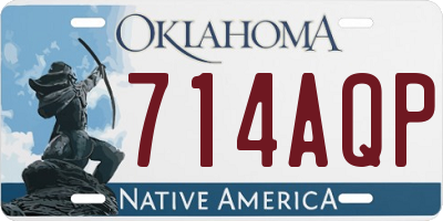 OK license plate 714AQP