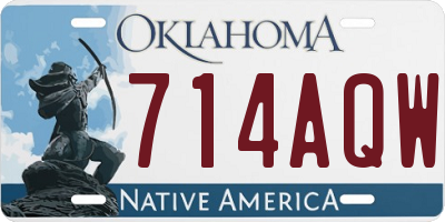 OK license plate 714AQW