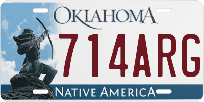 OK license plate 714ARG