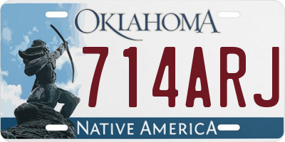OK license plate 714ARJ