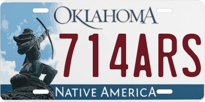 OK license plate 714ARS