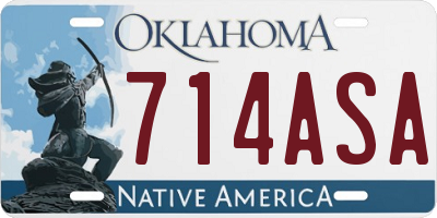 OK license plate 714ASA