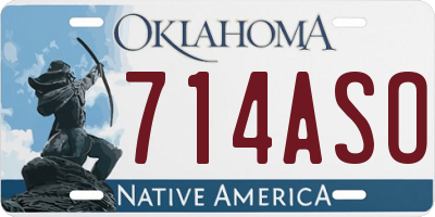 OK license plate 714ASO
