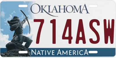 OK license plate 714ASW