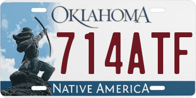 OK license plate 714ATF