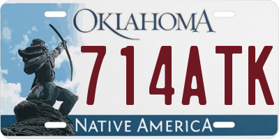 OK license plate 714ATK