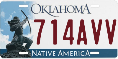 OK license plate 714AVV