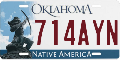 OK license plate 714AYN