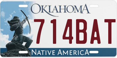 OK license plate 714BAT