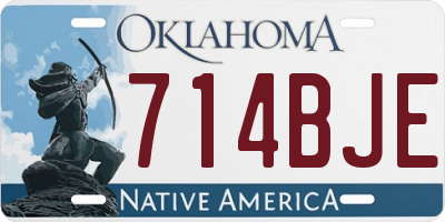 OK license plate 714BJE
