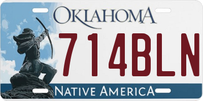 OK license plate 714BLN