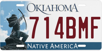 OK license plate 714BMF