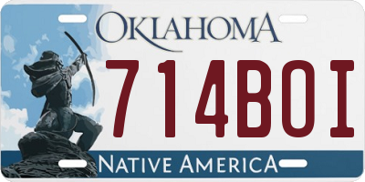 OK license plate 714BOI