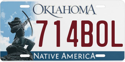 OK license plate 714BOL