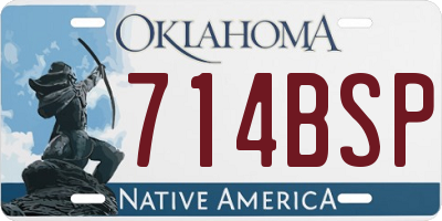 OK license plate 714BSP