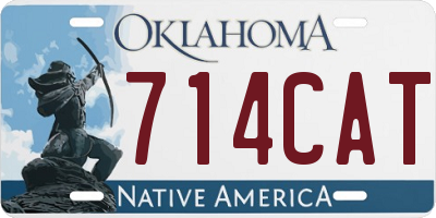 OK license plate 714CAT