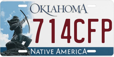 OK license plate 714CFP