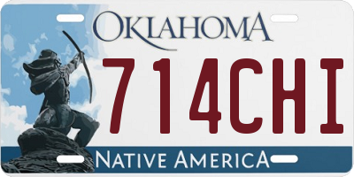 OK license plate 714CHI