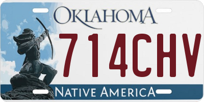OK license plate 714CHV
