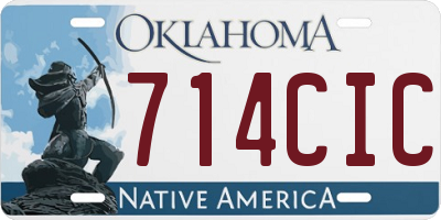 OK license plate 714CIC