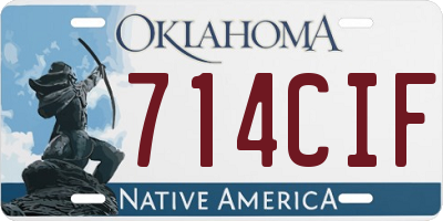 OK license plate 714CIF