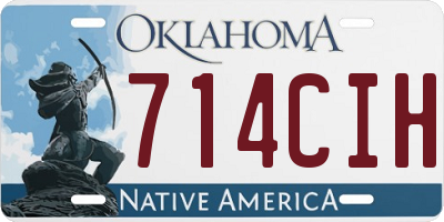 OK license plate 714CIH
