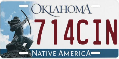 OK license plate 714CIN