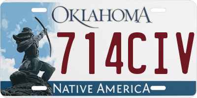 OK license plate 714CIV