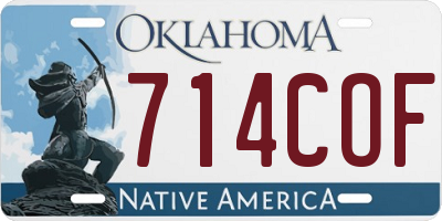 OK license plate 714COF