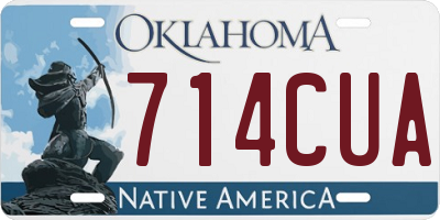 OK license plate 714CUA