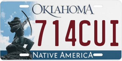 OK license plate 714CUI