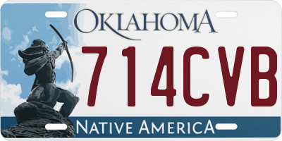 OK license plate 714CVB