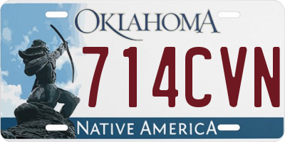 OK license plate 714CVN