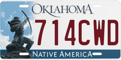 OK license plate 714CWD