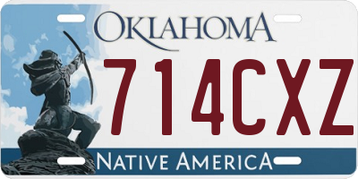 OK license plate 714CXZ