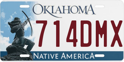 OK license plate 714DMX