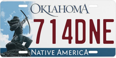 OK license plate 714DNE