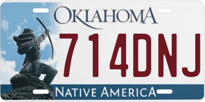 OK license plate 714DNJ