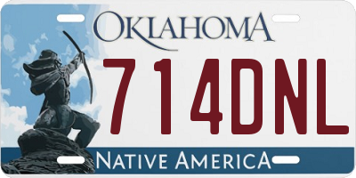 OK license plate 714DNL