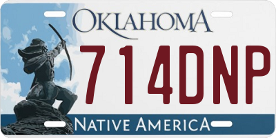 OK license plate 714DNP